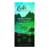 Reiki Master Yoga Mediation instructor Prijslijst Reclamekaart (Voorkant)