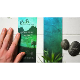 Reiki Master Yoga Mediation instructor Prijslijst Reclamekaart