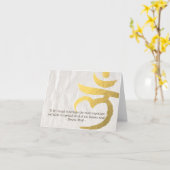 Reiki Master Yoga Mediation Quote Chakra Sign Kaart (Gele Bloem)