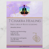 Reiki Master Zen Lavender Chakra Energy Healer Flyer (Voorkant)