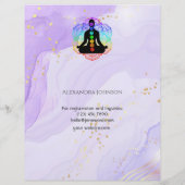 Reiki Master Zen Lavender Chakra Energy Healer Flyer (Achterkant)