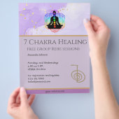 Reiki Master Zen Lavender Chakra Energy Healer Flyer (Hand)
