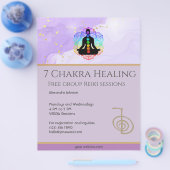 Reiki Master Zen Lavender Chakra Energy Healer Flyer (Enkel)