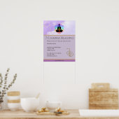 Reiki Master Zen Lavender Chakra Energy Healer Poster (Keuken)
