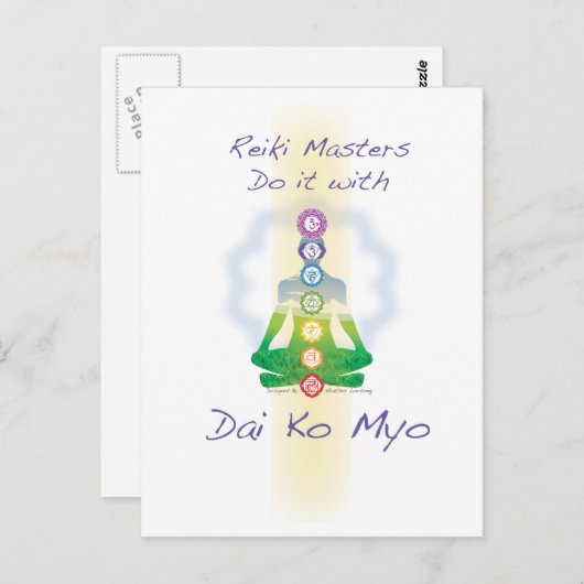 Reiki Masters doen het met Dai Ko Myo Briefkaart (Voorkant / Achterkant)