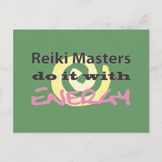 Reiki Masters doen het met energie Briefkaart (Voorkant)