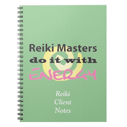 Reiki Masters doen het met energie Notitieboek (Voorkant)