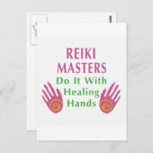 Reiki Masters doen het met helende handen Briefkaart (Voorkant / Achterkant)