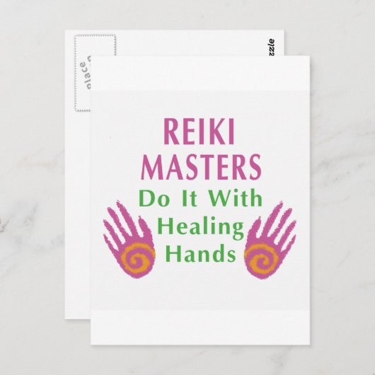 Reiki Masters doen het met helende handen Briefkaart (Voorkant / Achterkant)