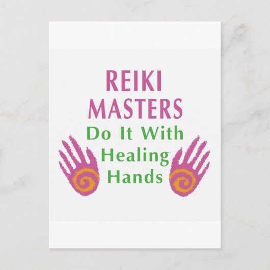 Reiki Masters doen het met helende handen Briefkaart (Voorkant)
