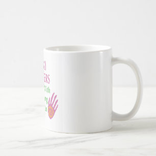 Reiki Masters doen het met helende handen Koffiemok