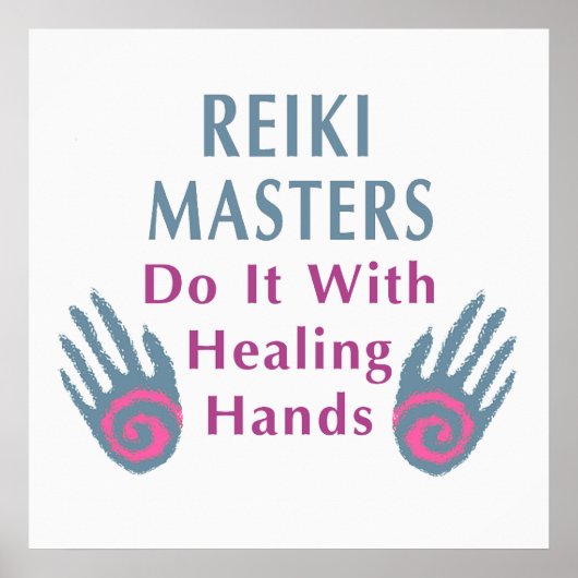 Reiki Masters doen het met helende handen Poster (Voorkant)