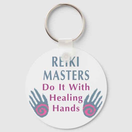 Reiki Masters doen het met helende handen Sleutelhanger (Voorkant)