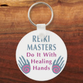 Reiki Masters doen het met helende handen Sleutelhanger (Voorkant)