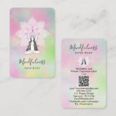 *~*Reiki Meditatie Mindfulness QR Mandala Godin Visitekaartje (Voorkant / Achterkant)
