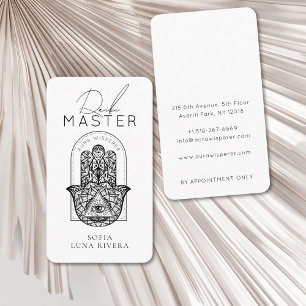 Reiki Meester Hamsa Hand Boze Oog Yoga Therapeut Visitekaartje