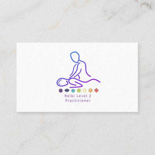 Reiki Niveau 2 Praktijkoverzicht Wit Visitekaartje (Voorkant)