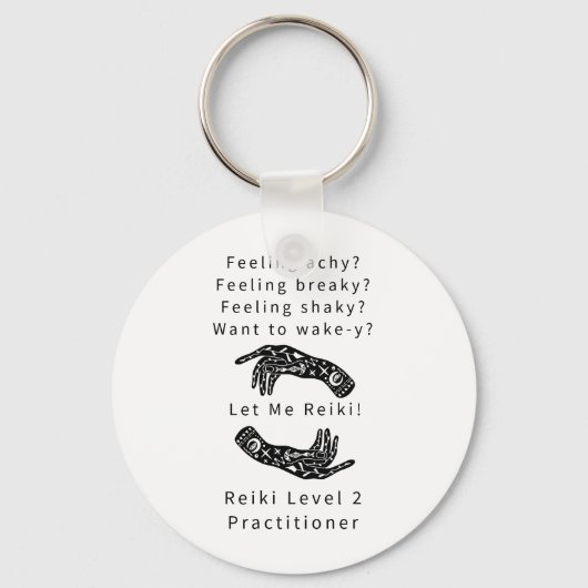 Reiki Niveau 2 Praktijkzaal en handen Sleutelhanger (Voorkant)