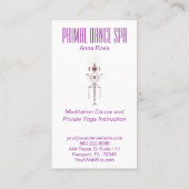 ** Reiki Oranje Paarse Tribal Azteekse Primal Visitekaartje (Achterkant)