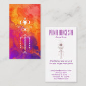** Reiki Oranje Paarse Tribal Azteekse Primal Visitekaartje (Voorkant / Achterkant)