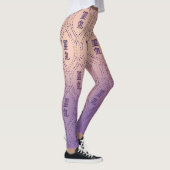 Reiki Pattern op paarse pastel Leggings (Rechts)