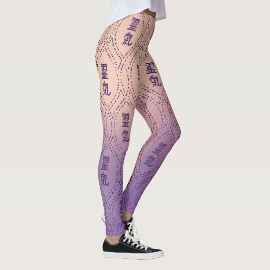 Reiki Pattern op paarse pastel Leggings (Rechts)