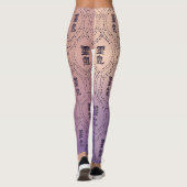 Reiki Pattern op paarse pastel Leggings (Achterkant)