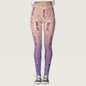 Reiki Pattern op paarse pastel Leggings (Voorkant)