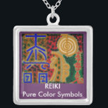 Reiki Pendent Ketting Jewels<br><div class="desc">Maat: GrootHoud uw favoriete afbeelding, design of inspiratiewoorden dicht bij uw hart met dit prachtige vierkant, gesteriliseerd, zilveren ketting. Dit ketting is uitgerust met een 18-inch sterling, zilveren verplat (2-inch extender) en een kreeftenkraam. Het is klaar met een UV-bestendige en waterbestendige coating om uw beelden nog jarenlang te beschermen. Het...</div>