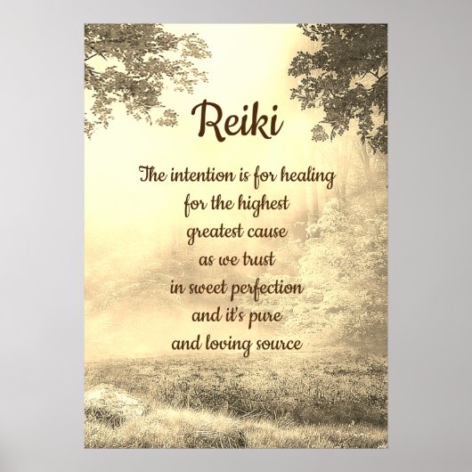Reiki Poem Poster (Voorkant)
