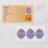 REIKI Practioner - Symbool in Paarse kristallen Visitekaartje (Voorkant / Achterkant)