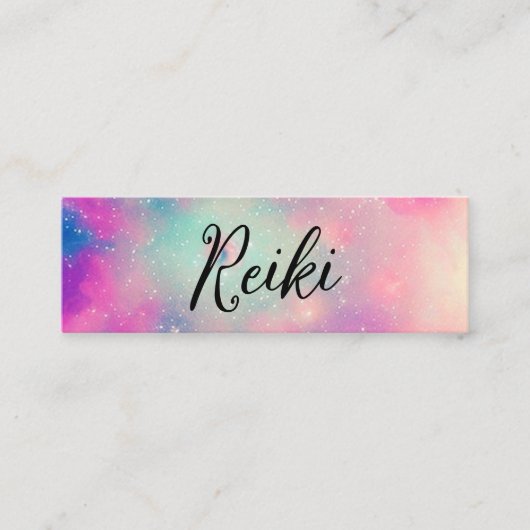 Reiki Practitioner genezing aura space Mini Visitekaartje (Voorkant)