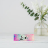 Reiki Practitioner genezing aura space Mini Visitekaartje (Staand voorkant)