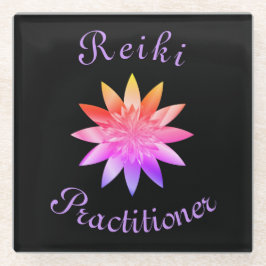 Reiki Practitioner Glazen Onderzetter