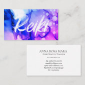 *~* Reiki Practitioner Healer Master Energy Bold Visitekaartje (Voorkant / Achterkant)