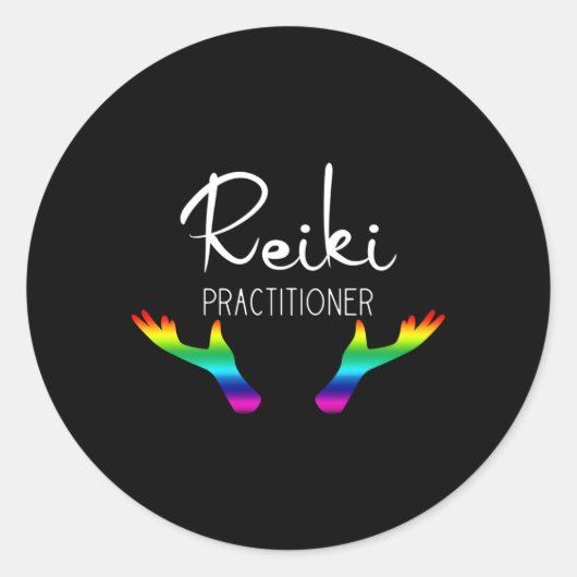 Reiki Practitioner Holistische Energie Healing Ronde Sticker (Voorkant)