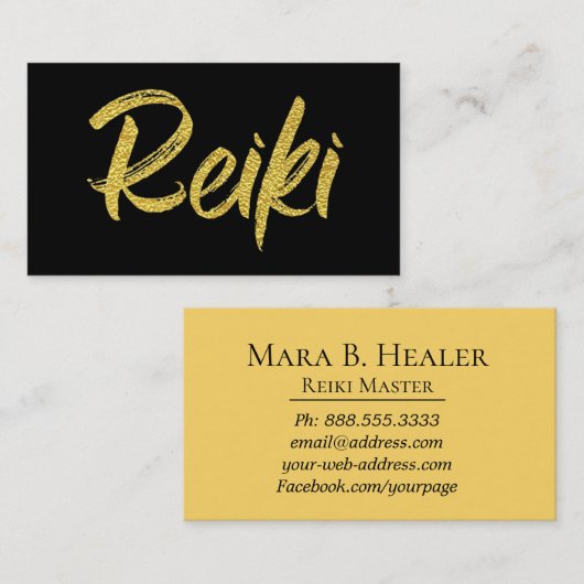 *~* Reiki Practitioner of Master Energy Healer Visitekaartje (Voorkant / Achterkant)