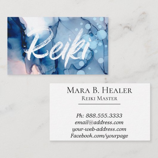 ** Reiki Practitioner of Master Energy Healer Visitekaartje (Voorkant / Achterkant)