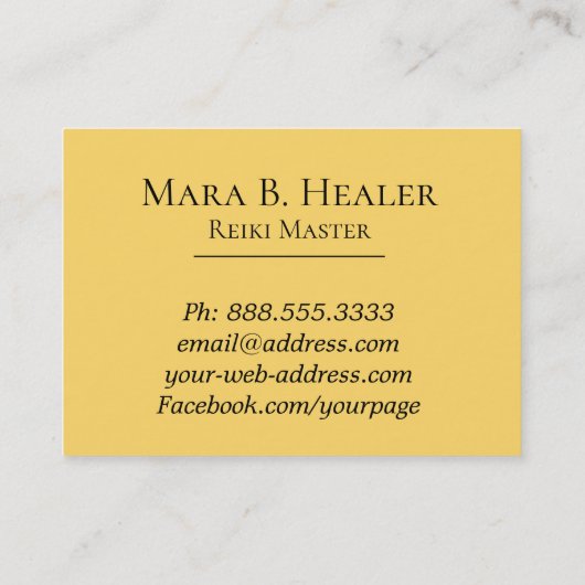 *~* Reiki Practitioner of Master Energy Healing Visitekaartje (Achterkant)