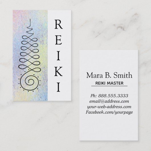 *~* Reiki Practitioner of Master Sacred Geometry Visitekaartje (Voorkant / Achterkant)