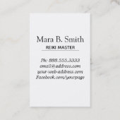 *~* Reiki Practitioner of Master Sacred Geometry Visitekaartje (Achterkant)