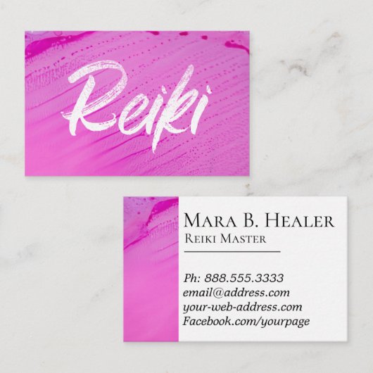 *~* Reiki Practitioner Reiki Master Energy Healing Visitekaartje (Voorkant / Achterkant)