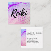 *~* Reiki Practitioner Reiki Master Healer Teacher Vierkante Visitekaartje (Voorkant / Achterkant)