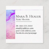 *~* Reiki Practitioner Reiki Master Healer Teacher Vierkante Visitekaartje (Achterkant)