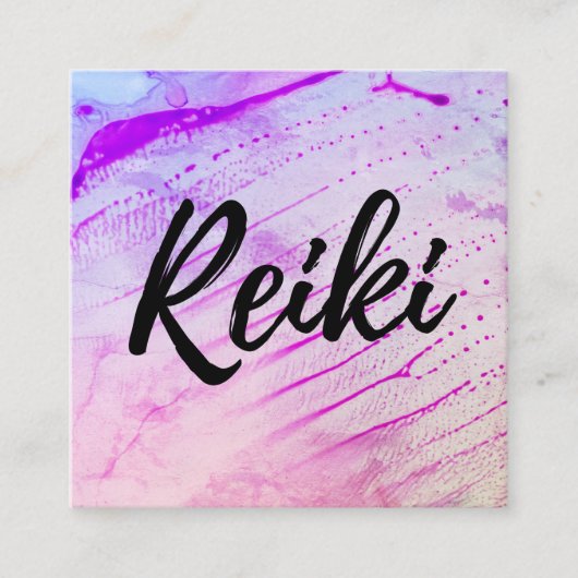 *~* Reiki Practitioner Reiki Master Healer Teacher Vierkante Visitekaartje (Voorkant)