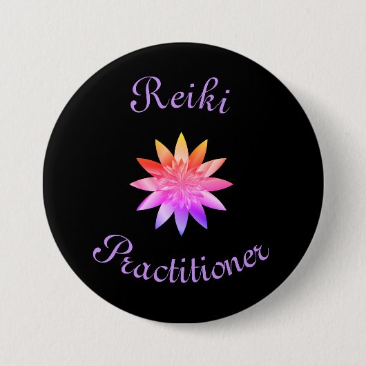 Reiki Practitioner Ronde Button 7,6 Cm (Voorkant)