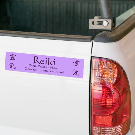 Reiki Praktijk Adverteren Bumpersticker (Op Truck)