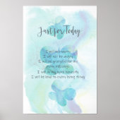 Reiki Prayer Gedrukt Poster | Alleen voor vandaag (Voorkant)