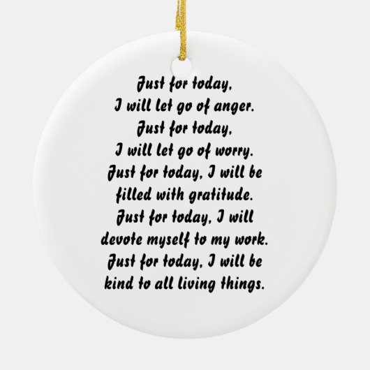 Reiki Preepts Keramisch Ornament (Achterkant)