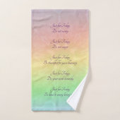 Reiki Principes Rainbow Mandala-ontwerp Bad Handdoek (Handdoek)